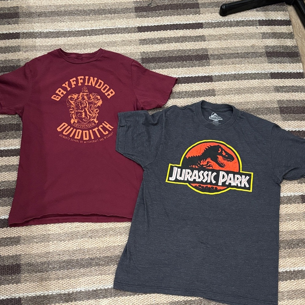 Harry Potter and Jurassic Park T-shirt set